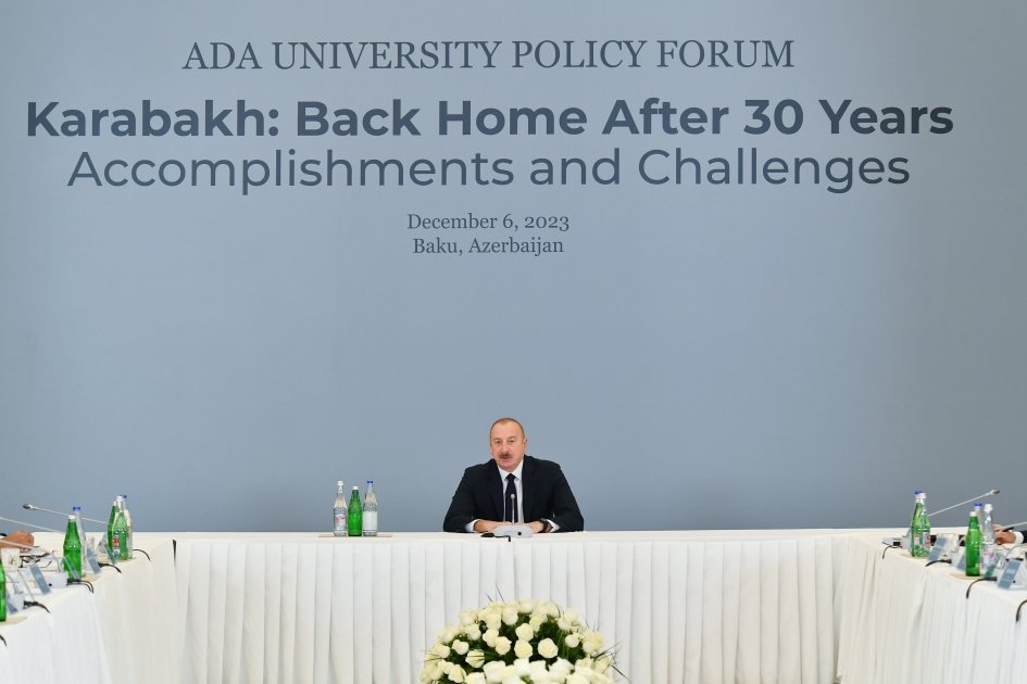 Prezident İlham Əliyev “Qarabağ: 30 ildən sonra evə dönüş. Nailiyyətlər və çətinliklər” Forumunda iştirak edib (FOTO/VİDEO) (YENİLƏNİB-2)