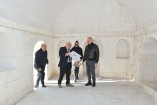 Prezident İlham Əliyev və Birinci xanım Mehriban Əliyeva Ağdamda “İmarət” Kompleksində aparılan bərpa işləri ilə tanış olublar (FOTO/VIDEO)