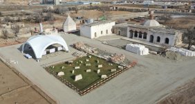 Prezident İlham Əliyev və Birinci xanım Mehriban Əliyeva Ağdamda “İmarət” Kompleksində aparılan bərpa işləri ilə tanış olublar (FOTO/VIDEO)