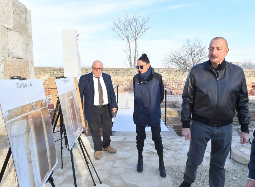 Prezident İlham Əliyev və Birinci xanım Mehriban Əliyeva Ağdamda “İmarət” Kompleksində aparılan bərpa işləri ilə tanış olublar (FOTO/VIDEO)