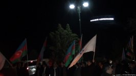 Ağdam sakinləri Prezident İlham Əliyevin qələbəsini qeyd edir (FOTO/VİDEO)