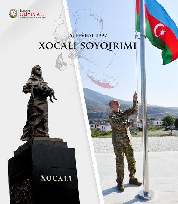 Prezident İlham Əliyev Xocalı soyqırımının ildönümü ilə bağlı paylaşım edib (FOTO)