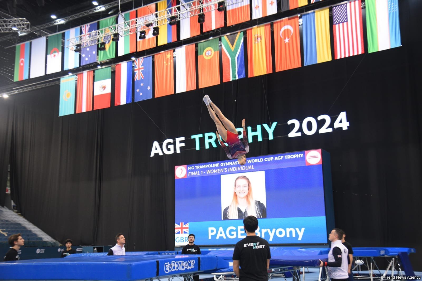 Batut gimnastikası və tamblinq üzrə Dünya Kubokunun final gününə start verilib (FOTO)