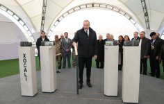 Prezident İlham Əliyev Xocalıda soyqırımı memorialının təməlini qoyub və rayon ictimaiyyətinin nümayəndələri ilə görüşüb (YENİLƏNİB) (FOTO/VİDEO)