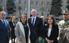 Prezident İlham Əliyev Xocalıda soyqırımı memorialının təməlini qoyub və rayon ictimaiyyətinin nümayəndələri ilə görüşüb (YENİLƏNİB) (FOTO/VİDEO)