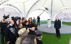 Prezident İlham Əliyev Xocalıda soyqırımı memorialının təməlini qoyub və rayon ictimaiyyətinin nümayəndələri ilə görüşüb (YENİLƏNİB) (FOTO/VİDEO)