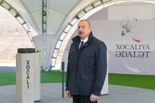 Prezident İlham Əliyev Xocalıda soyqırımı memorialının təməlini qoyub və rayon ictimaiyyətinin nümayəndələri ilə görüşüb (YENİLƏNİB) (FOTO/VİDEO)