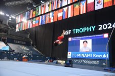 Bakıda idman gimnastikası üzrə FIG Dünya Kubokunun üçüncü günü keçirilir (FOTO)