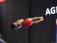 Bakıda idman gimnastikası üzrə FIG Dünya Kubokunun üçüncü günü keçirilir (FOTO)