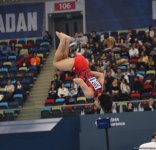 Bakıda idman gimnastikası üzrə FIG Dünya Kubokunun üçüncü günü keçirilir (FOTO)