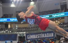Bakıda idman gimnastikası üzrə FIG Dünya Kubokunun üçüncü günü keçirilir (FOTO)