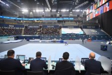 Bakıda idman gimnastikası üzrə FIG Dünya Kubokunun üçüncü günü keçirilir (FOTO)