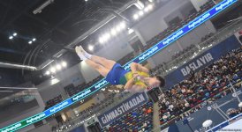 Bakıda idman gimnastikası üzrə FIG Dünya Kubokunun üçüncü günü keçirilir (FOTO)