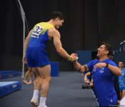 Bakıda idman gimnastikası üzrə FIG Dünya Kubokunun üçüncü günü keçirilir (FOTO)