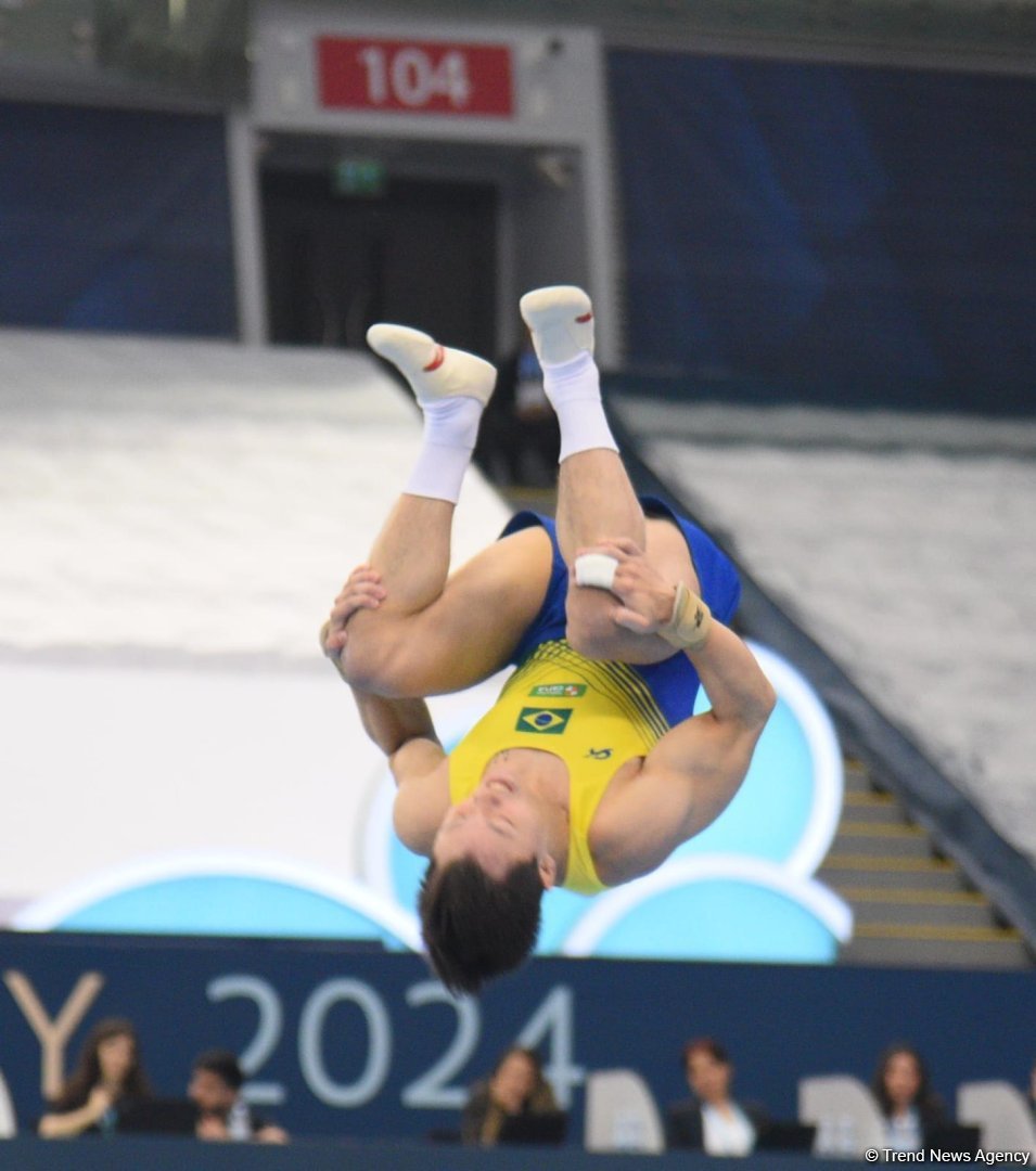 Bakıda idman gimnastikası üzrə FIG Dünya Kubokunun üçüncü günü keçirilir (FOTO)