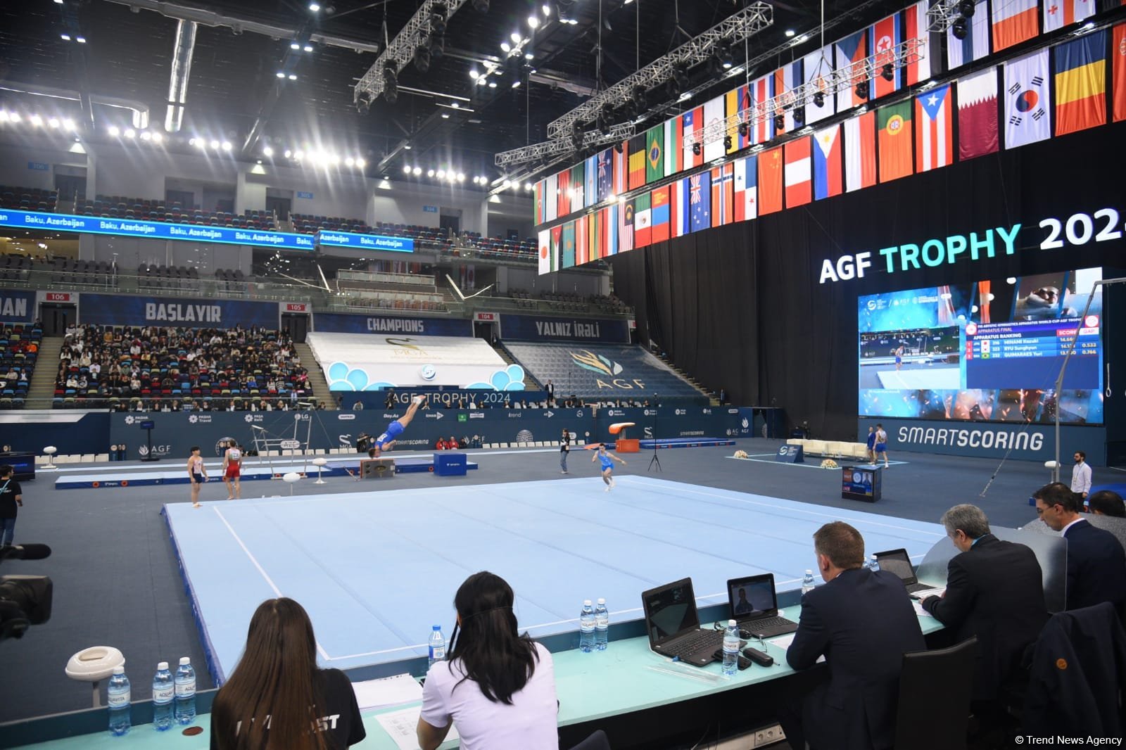 Bakıda idman gimnastikası üzrə FIG Dünya Kubokunun üçüncü günü keçirilir (FOTO)