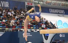 Bakıda idman gimnastikası üzrə FIG Dünya Kuboku yarışlarının final gününə start verilib (FOTO)