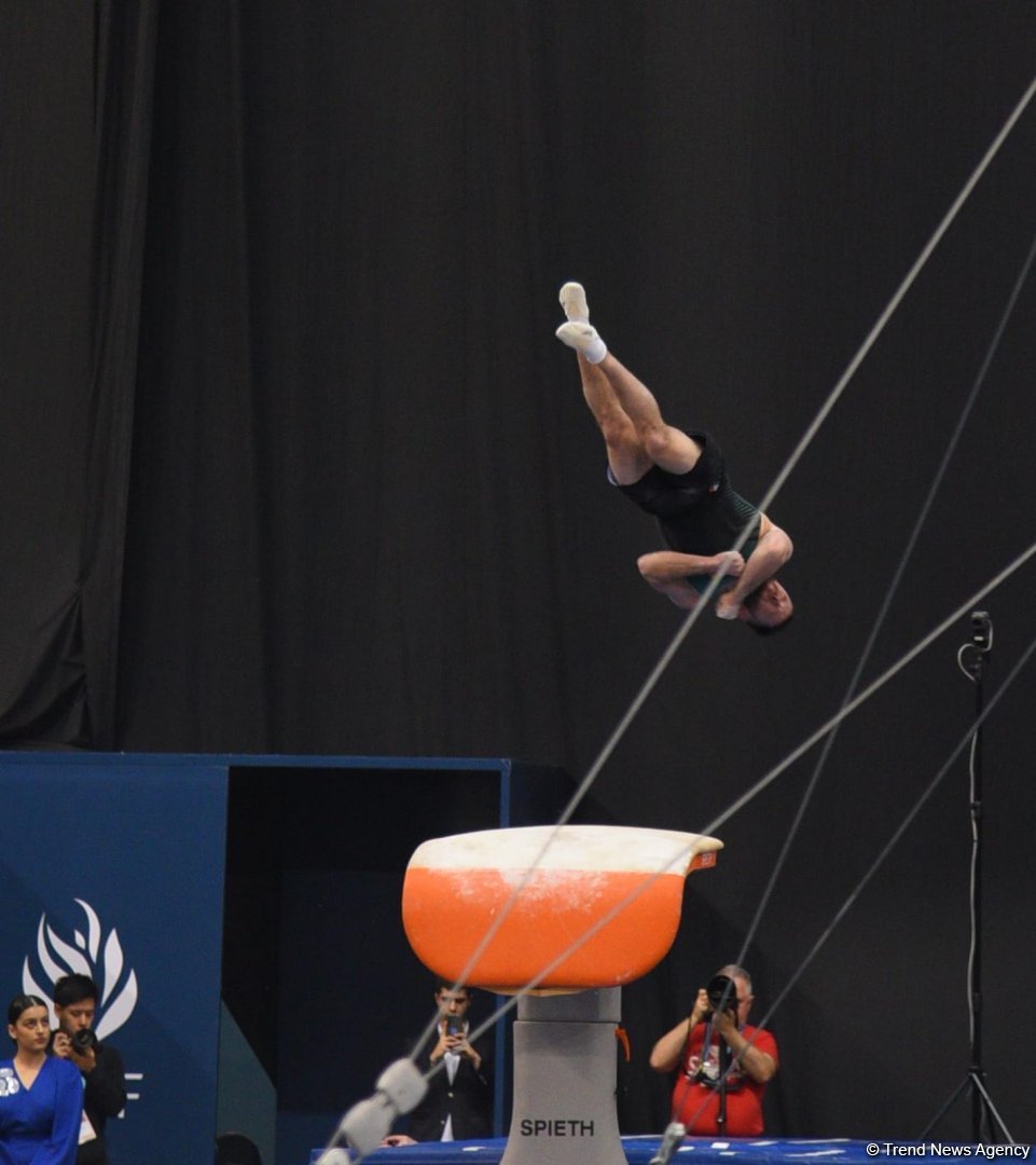 Bakıda idman gimnastikası üzrə FIG Dünya Kuboku yarışlarının final gününə start verilib (FOTO)