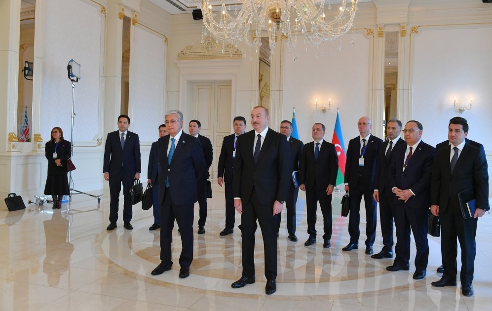 Prezident İlham Əliyev və Prezident Kasım-Jomart Tokayev Abşeron stansiyasına konteyner qatarının gəlişi mərasimini videobağlantı ilə izləyiblər (FOTO/VİDEO) (YENİLƏNİB)