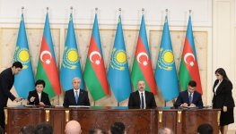Bakıda Azərbaycan-Qazaxıstan sənədlərinin imzalanma mərasimi keçirilib (FOTO/VİDEO) (YENİLƏNİB)