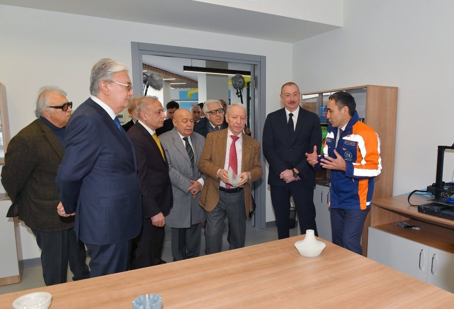 Azərbaycan və Qazaxıstan prezidentləri Füzulidə Kurmanqazı adına Uşaq Yaradıcılıq Mərkəzinin açılış mərasimində iştirak ediblər (FOTO/VİDEO) (YENİLƏNİB)