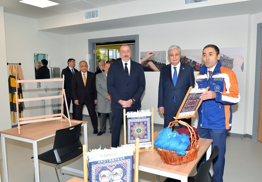 Azərbaycan və Qazaxıstan prezidentləri Füzulidə Kurmanqazı adına Uşaq Yaradıcılıq Mərkəzinin açılış mərasimində iştirak ediblər (FOTO/VİDEO) (YENİLƏNİB)