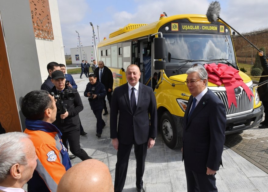 Azərbaycan və Qazaxıstan prezidentləri Füzulidə Kurmanqazı adına Uşaq Yaradıcılıq Mərkəzinin açılış mərasimində iştirak ediblər (FOTO/VİDEO) (YENİLƏNİB)