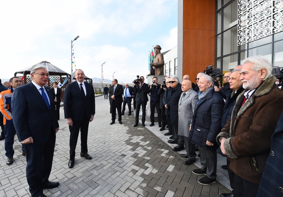 Azərbaycan və Qazaxıstan prezidentləri Füzulidə Kurmanqazı adına Uşaq Yaradıcılıq Mərkəzinin açılış mərasimində iştirak ediblər (FOTO/VİDEO) (YENİLƏNİB)