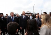Azərbaycan və Qazaxıstan prezidentləri Füzulidə Kurmanqazı adına Uşaq Yaradıcılıq Mərkəzinin açılış mərasimində iştirak ediblər (FOTO/VİDEO) (YENİLƏNİB)