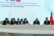 Bakıda Azərbaycan, Türkiyə və Gürcüstan XİN rəhbərlərinin üçtərəfli görüş keçirilib (FOTO) (ƏLAVƏ OLUNUB)
