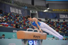 Bakıda idman gimnastikası üzrə "AGF Trophy" beynəlxalq turnir yarışlarının ikinci günü keçirilir (FOTO)