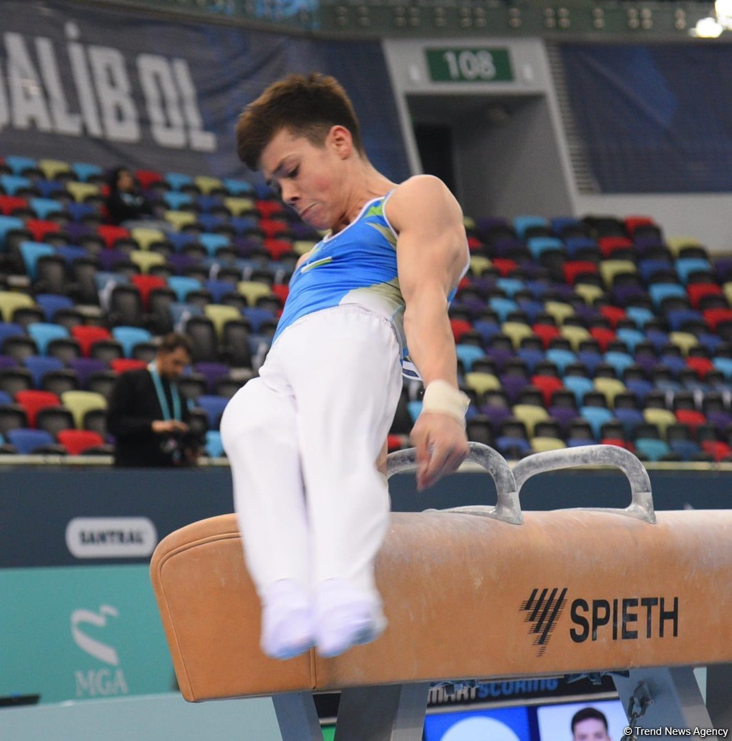 Bakıda idman gimnastikası üzrə "AGF Trophy" beynəlxalq turnir yarışlarının ikinci günü keçirilir (FOTO)
