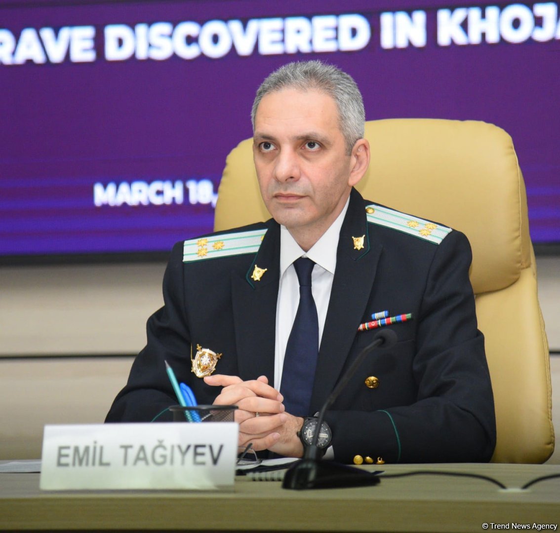 Xocalıda aşkarlanmış kütləvi məzarlıqla bağlı brifinq keçirilib (FOTO)