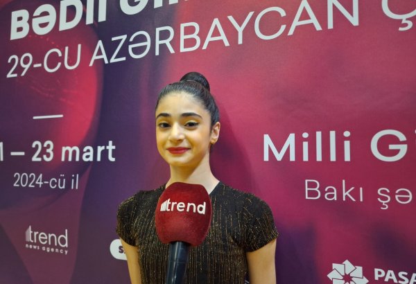 Bədii gimnastika üzrə Azərbaycan çempionatında gözəl ab-hava hökm sürür – gənc idmançı