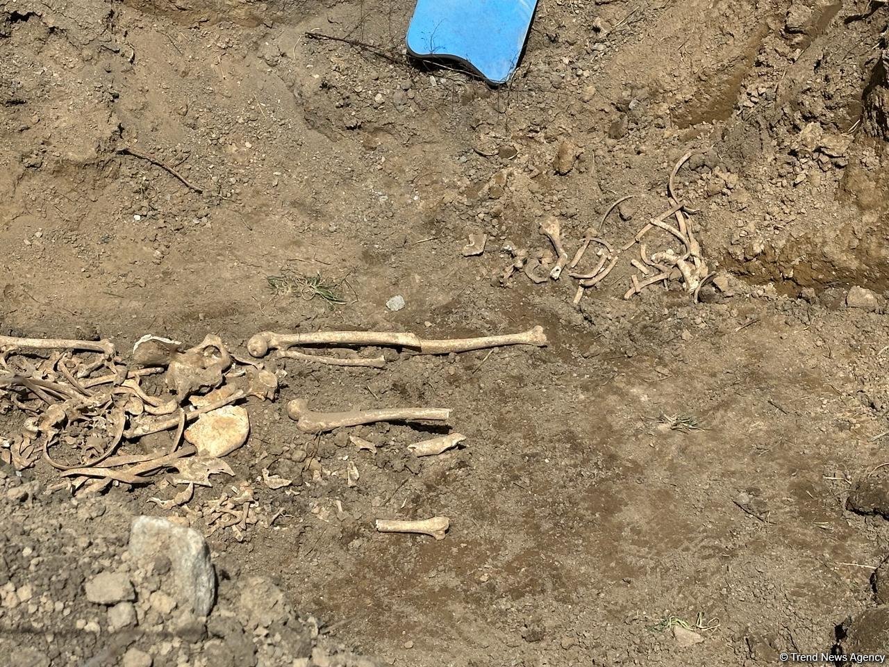 Xocalıda insan qalıqları aşkarlan yerdən GÖRÜNTÜLƏR (FOTO)