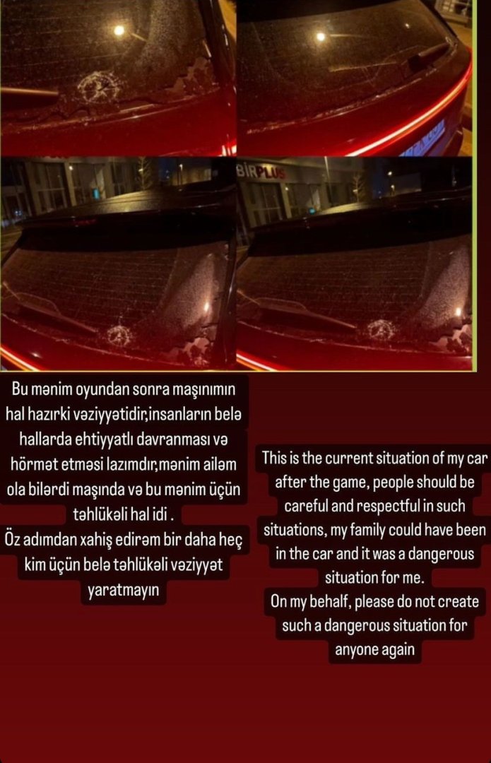 Kevin Medinanın avtomobilinə hücum olub (FOTO)