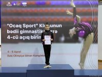 "Ocaq Sport" klubunun bədii gimnastika üzrə açıq birinciliyinin yekun günündə ilk mükafatlar (FOTO)