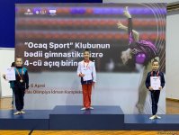"Ocaq Sport" klubunun bədii gimnastika üzrə açıq birinciliyinin yekun günündə ilk mükafatlar (FOTO)