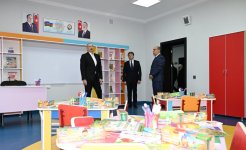 Prezident İlham Əliyev Qəbələnin Bum qəsəbəsində tam orta məktəbin yeni binasının açılışında iştirak edib (FOTO) (YENİLƏNİB)