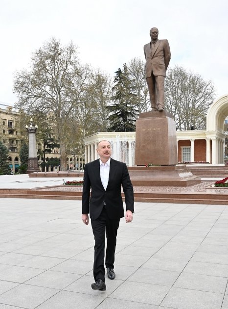 Prezident İlham Əliyev Gəncəyə səfər edib (FOTO/VİDEO)