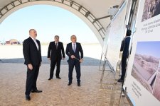 Prezident İlham Əliyev Hacıqabul rayonunda Şirvan suvarma kanalının təməlini qoyub (FOTO/VİDEO) (YENİLƏNİB)
