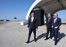 Prezident İlham Əliyev Hacıqabul rayonunda Şirvan suvarma kanalının təməlini qoyub (FOTO/VİDEO) (YENİLƏNİB)