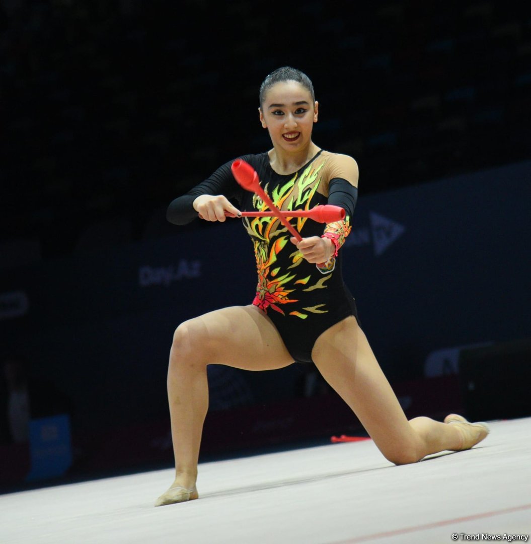 Zöhrə Ağamirova bədii gimnastika üzrə Dünya Kubokunda daha bir finala yüksəlib