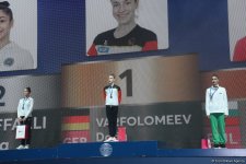 Bədii gimnastika üzrə Dünya Kubokunun qalibləri mükafatlandırılıb (FOTO)