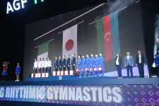 Bədii gimnastika üzrə Dünya Kubokunun qalibləri mükafatlandırılıb (FOTO)