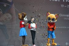 Bədii gimnastika üzrə Dünya Kubokunun qalibləri mükafatlandırılıb (FOTO)