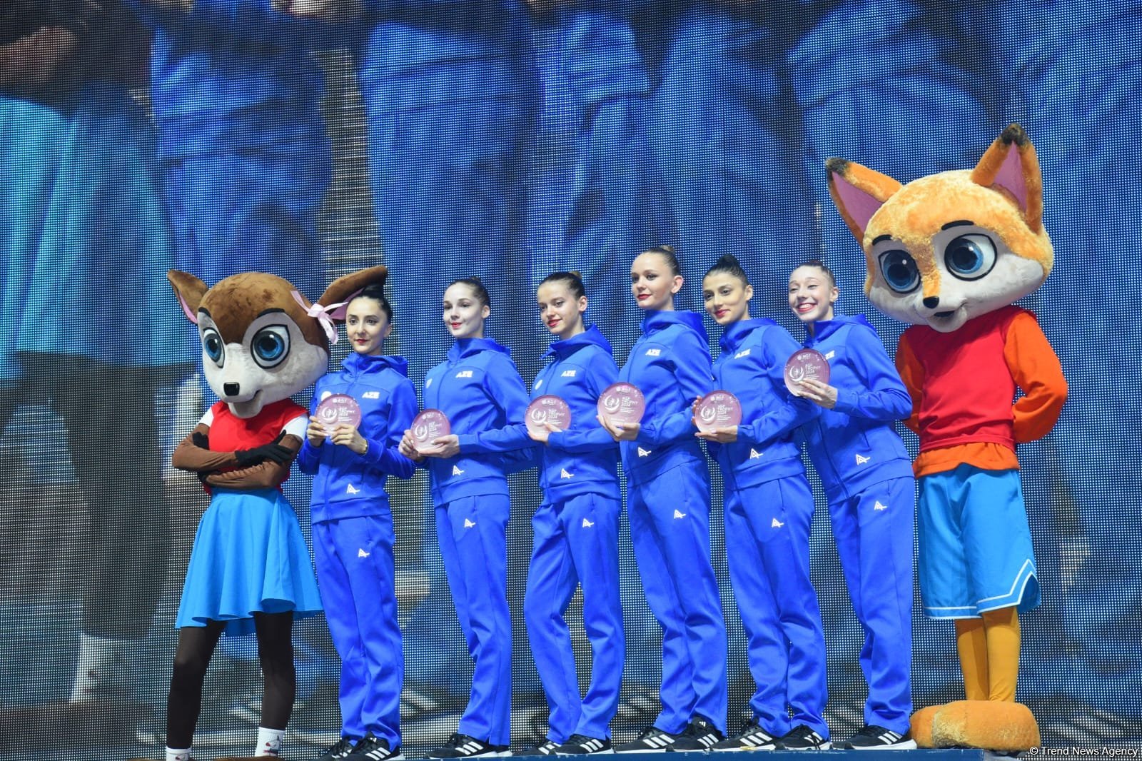 Bədii gimnastika üzrə Dünya Kuboku çərçivəsində Azərbaycan komandası “AGF Trophy” mükafatına layiq görülüb (FOTO)
