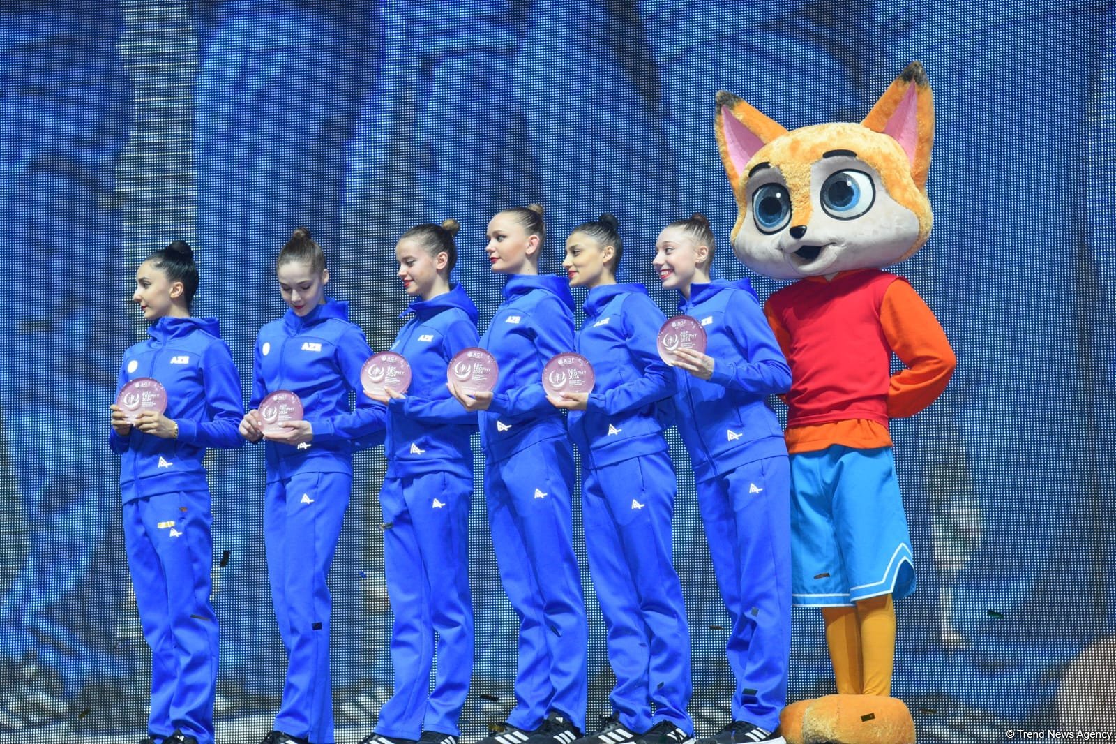 Bədii gimnastika üzrə Dünya Kuboku çərçivəsində Azərbaycan komandası “AGF Trophy” mükafatına layiq görülüb (FOTO)