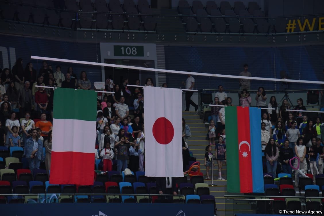 Bədii gimnastika üzrə Dünya Kubokunun qalibləri mükafatlandırılıb (FOTO)