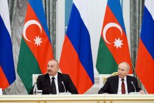 Prezident İlham Əliyevin və Rusiya Prezidenti Vladimir Putinin Baykal-Amur magistralının 50 illik yubileyi münasibətilə dəmir yolu sahəsinin veteranları və işçiləri ilə birgə görüşü keçirilib (FOTO/VİDEO) (YENİLƏNİB)